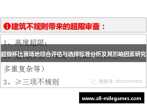 超级杯比赛场地综合评估与选择标准分析及其影响因素研究